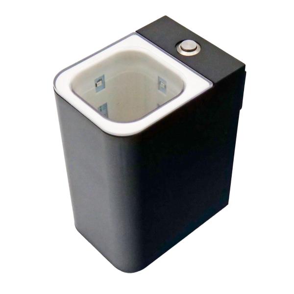 waku fimac 蓄光器 UVライト 16LED搭載 3秒スピード蓄光 ロッドホルダー対応 インナーケース洗浄OK 単四電池式 メタルジグ ブラック エギ