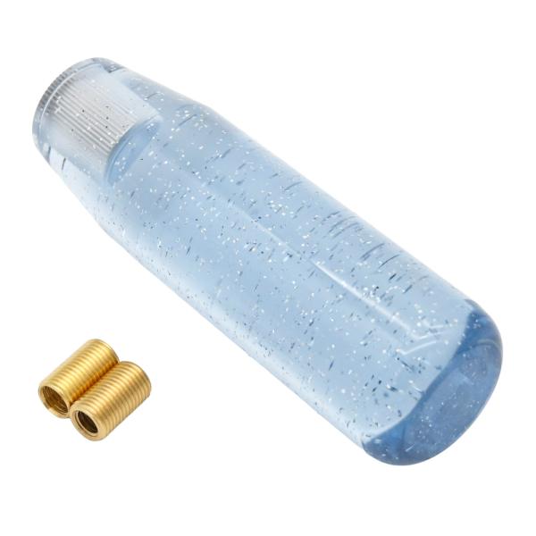 シフトノブ アクリル ライトブルー ラメ入り 150mm M12×1.25 変換アダプター付 8mm 10mm トラック 軽自動車 対応