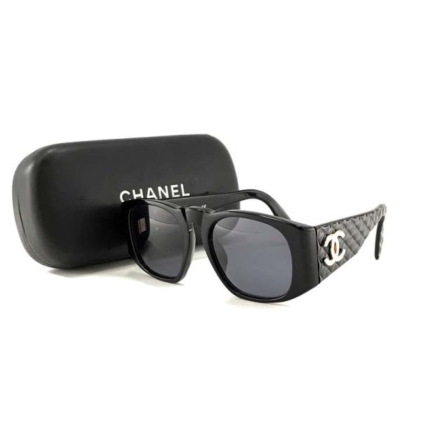 シャネル サングラス CHANEL ココマーク マトラッセ ブラック