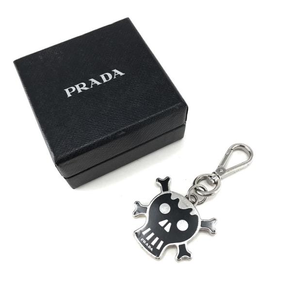 正規 PRADA キーホルダー キーリング バッグ チャーム 黒322O▲ 正規 PRADA キーホルダー キーリング バッグ チャーム 黒322O△