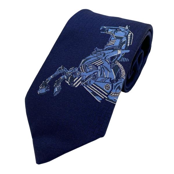 HERMES エルメス ヘヴィシルクタイ 7 cm ロボカバール 333982T HERMES 【新品】エルメス ネクタイ シルクツイルタイ ヘヴィ