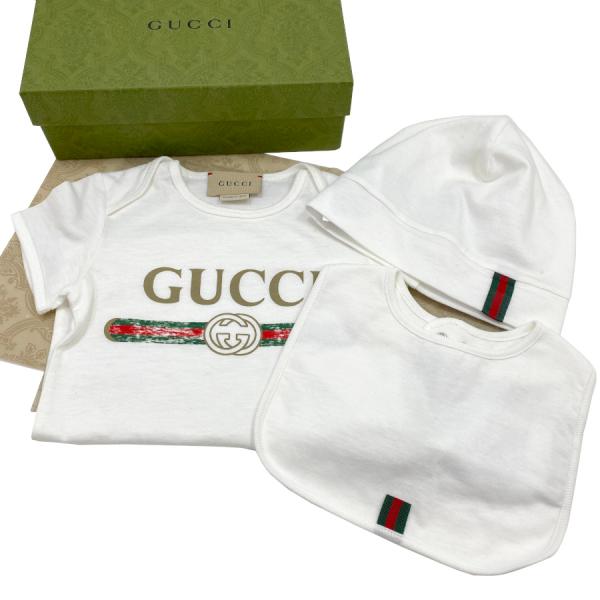 GUCCI ベビー服 6/9ヶ月 セット販売 GUCCI（グッチ） 【新品】グッチ ベビー ロゴ コットン ギフトセット