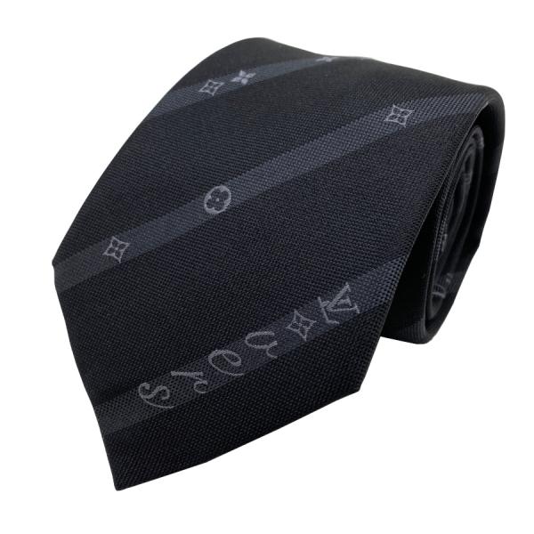 【超美品】箱付きLouis Vuitton ブラック ネクタイ LOUIS VUITTON 国内完売商品【新品】ルイヴィトン ネクタイ・LV