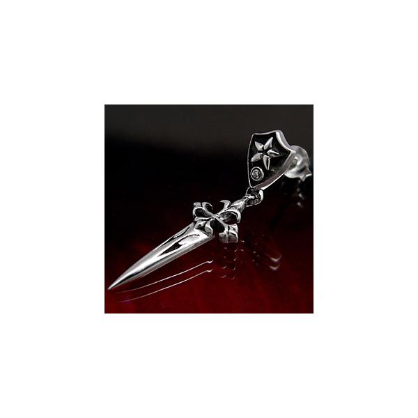 ピアス メンズ シルバーピアス メンズピアス クロス 楯 星 剣 pi0324 バラ売り
