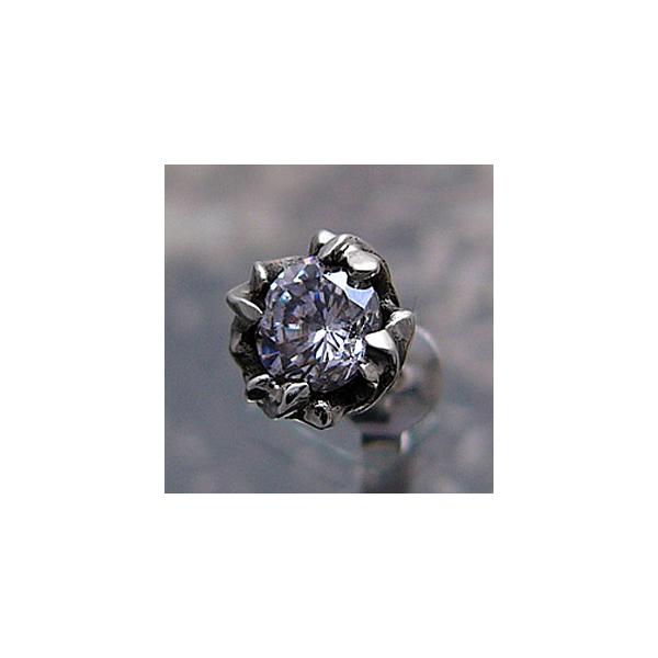 ピアス メンズ シルバーピアス メンズピアス ジルコニア アラベスク pi0327 バラ売り