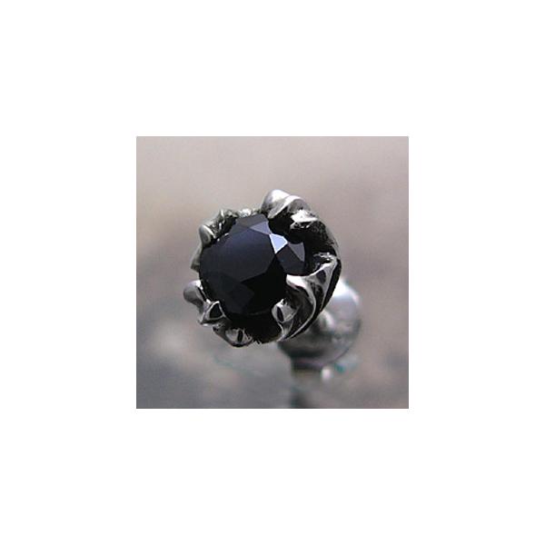 ピアス メンズ シルバーピアス メンズピアス ブラック pi0328 バラ売り