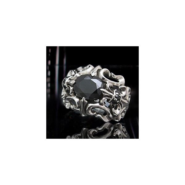 送料無料 シルバーアクセサリー 指輪 シルバーリング 指輪 ファッション メンズ リング ユリの紋章 ユリの紋章 ブラックジルコニア R0501 R0501 シルバーアクセサリー2pieces