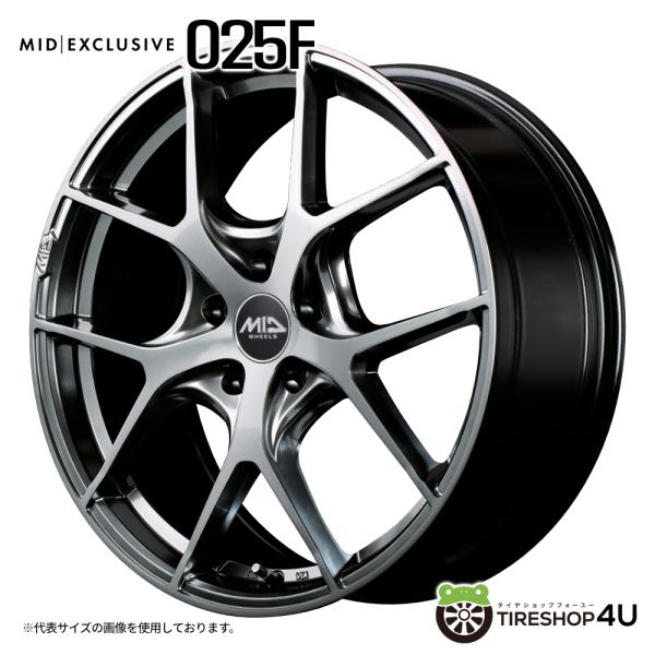 マルカサービス 4本購入で送料無料 MID EXCLUSIVE 025F 18x9.0J 5/120