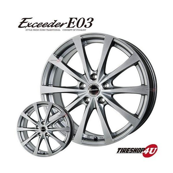 4本購入で送料無料 Exceeder E03 15インチ 15x5.5J 4/100 +50 DS