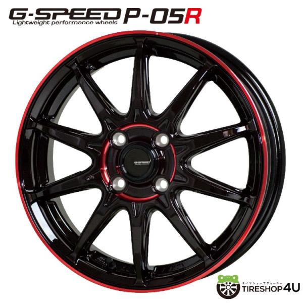 HOT STUFF 4本購入で送料無料 G-SPEED P-05R 15インチ 15x5.5J 4/100 + 