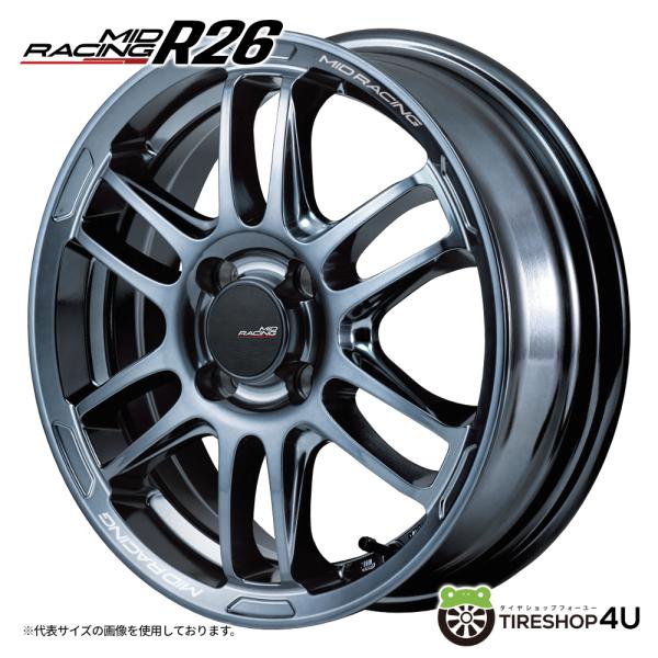 マルカサービス 4本購入で送料無料 MID Racing R26 16x6.0J 4/100 +43