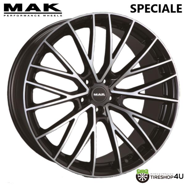 4本購入で送料無料 MAK SPECIALE 22x11.5J 5/112 +43 ブラックミラー 新品ホイール1本価格 【代引き不可】