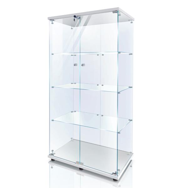 生活グッズラボ ショーケース ガラスケース 4段両扉タイプ(鍵付き) 幅