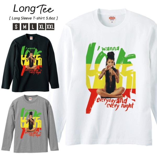 Tシャツ メンズ ロンT 長袖 ブランド Uネック Reggae レゲエ