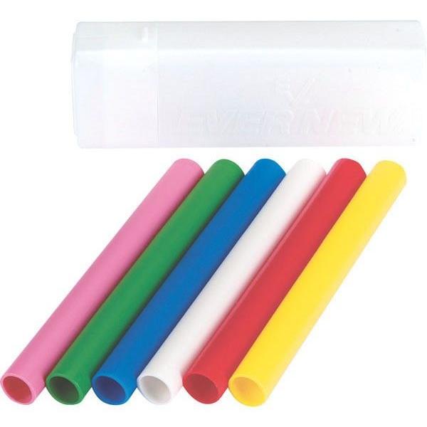 リレーバトン ●素材ポリエチレン●サイズ直径3.1cm×長さ29cm ●カラーピンク・緑・青・白・赤・黄/6色各1本●仕様自重=45g／本●小学校高学年向●2015総合 ●付属品ケース付 ●生産国日本製