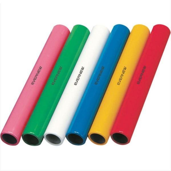 リレーバトン ●素材アルミ●サイズ長さ29.5×径3.9cm ●カラーオレンジ・緑・白・青・黄・赤●仕様重量：80g／本●6本組 ●付属品ケース付 ●生産国日本製