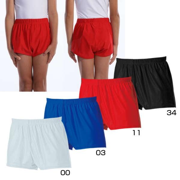 体操、新体操用ショートパンツナイロン84％、ポリウレタン16％の吸汗速乾素材を使用。高いストレッチ性と光沢感のある男子体操パンツです。ウーリー糸を使用しており、伸びに強く引っ張っても切れにくくなっています。体操・新体操のジュニアスクールから...