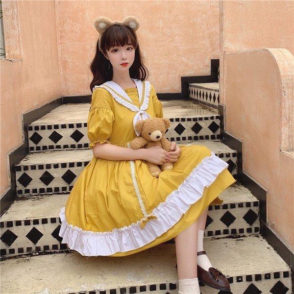 レディースワンピース ガールズワンピース レディース洋服 ロリータ可愛いワンピース 可愛い半袖ワンピース 夏ワンピー2枚 31s6skel7y4vd 三一商事 通販 Yahoo ショッピング