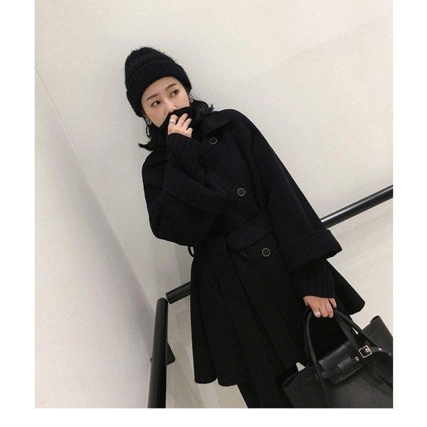 チェスターコート レディース 18冬 40代 チェスターコート Aライン 大きいサイズ 黒 ラシャコート 韓国風 ロング アウター ラシャコート 31s Xeuhv2i1or 三一商事 通販 Yahoo ショッピング