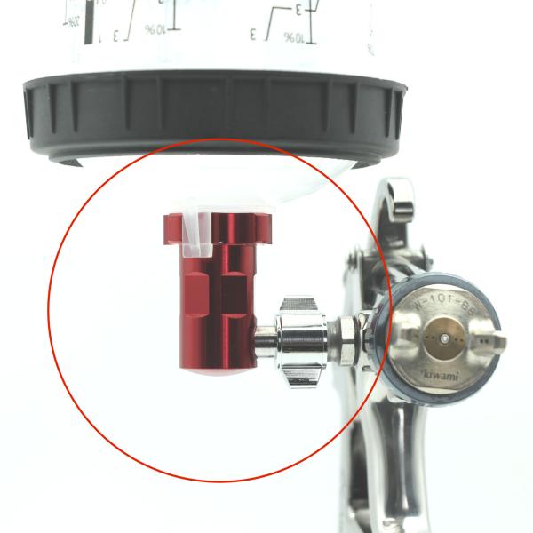 汎用　スプレーガン　サイドカップ用（G1/4）PPSカップアダプター　3MのPPSカップに適合可能です。※PPSシリーズ2.0には適合致しません。色：レッド数量：1個適合参考【アネスト岩田】W101 シリーズ、W101 極みシリーズ、W50...