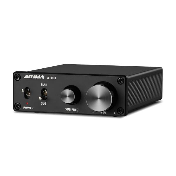 AIYIMA A1001 100W TPA3116 サブウーファーアンプ Dクラス HiFiモノラルアンプ RCA対応 全帯域/超低域切替式ステレオス