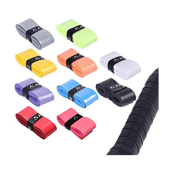 Hantox ゴルフ グリップテープ 10本セット ラケット用グリップテープ 滑り止め 吸汗 通気性 ゴルフ/テニス/野球/バドミントン用