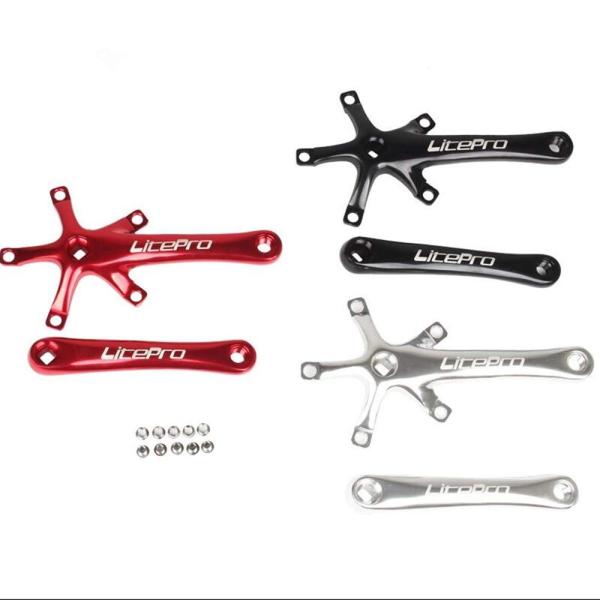 Litepro バイククランクアーム、1ペアユニバーサル170mm自転車アルミ合金シングルクランクセットクランクアームセット自転車修理部品BCD 13