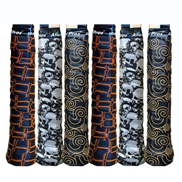 Alien Pros テニスラケットグリップテープ（6グリップ）? タックモイスチャーフィールテニスグリップ ? テニスオーバーグリップテープ、テニス