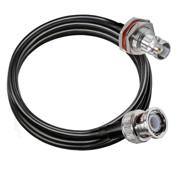 BNCジャンパーケーブル RG58 TUOLNK BNC オス -メス バルクヘッド 低損失 50オーム CB 無線 同軸 6.6フィート（2M）アマ