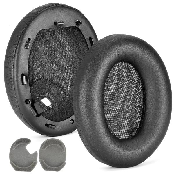 1000XM4 イヤーパッド - defean ブラック 交換用イヤークッションカバーフォーム Sony WH-1000XM4 (WH1000XM4)