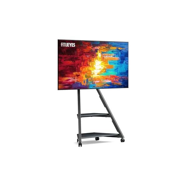 FITUEYES DESIGN テレビスタンド キャスター付き 壁寄せ 32 43 50 55 60 65インチ対応 ロータイプ コーナーテレビ台 ケ