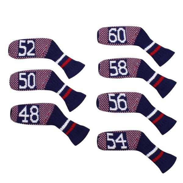 Scott Edward ニットウェッジゴルフアイアンヘッドカバー7PCSクラブプロテクター48,50,52,54,56,58,60度 スコットエドワ