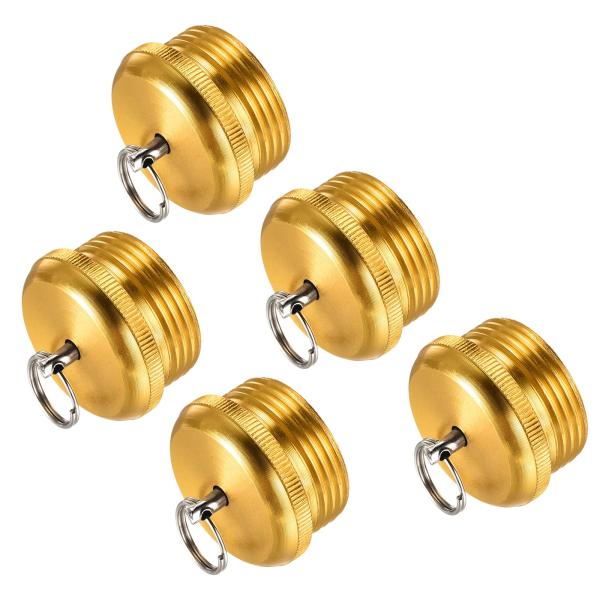 PATIKIL 20mm直径 釣り竿エンドカップ 5個 銅メッキ プロテクター ロッドビルディングの修理用