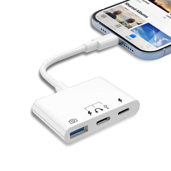 【令和進化モデル】iPhone/iPadに適用 Lighting 変換アダプタ 3in1 USB3.0/Type-C/OTG カメラアダプタ タイプC