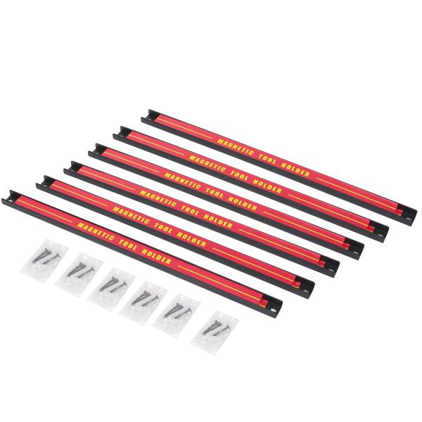 HFS(R) マグネットツールホルダー 磁力ホルダー 強力マグネット 工具差し 収納 磁気 壁掛け 磁気吸着 長さ46cm 6本セット
