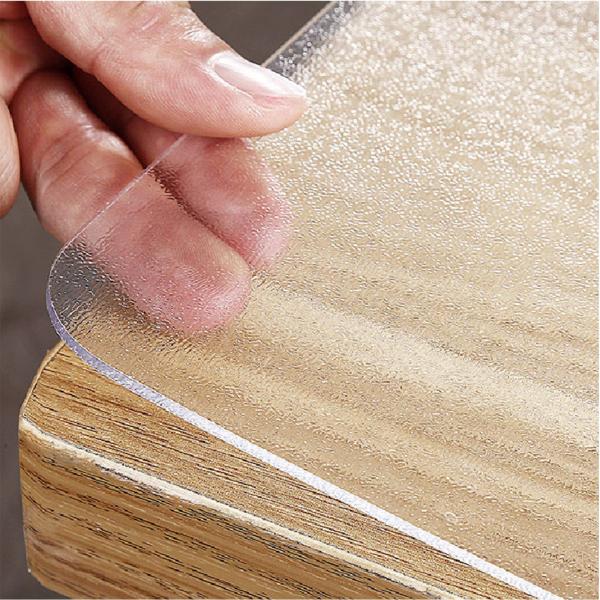 Yueboa テーブルクロス 透明 エンボス加工 85x150cm 厚さ2mm PVC テーブルマット クリア ビニール 無臭 PVC製 デスクマット