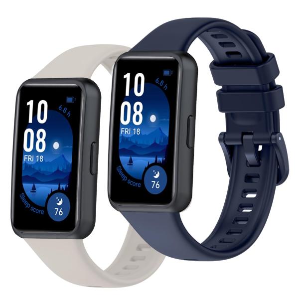 [WUWOCJ] 2本セットバンド対応 Huawei Band 10/Huawei Band 9/Huawei Band 8 柔らかい 防水 交換用ス