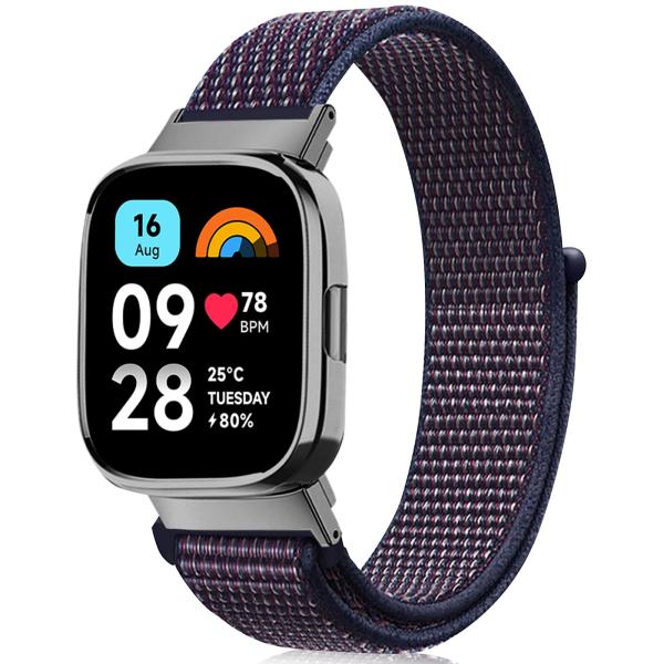 [RoSoki] バンド Xiaomi Redmi watch 3 Active 対応 ナイロンバンド ベルクロバンド 軽量 柔らかい マジックテープ