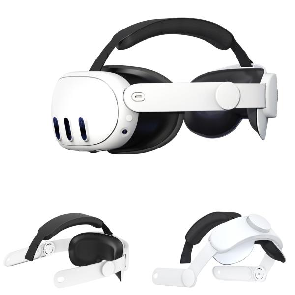 YipuVR for Q3/3Sヘッドセット用ヘッドストラップ 調節可能なエリートヘッドバンド交換用 サポート強化 折りたたみ式 快適Q3/3S アク