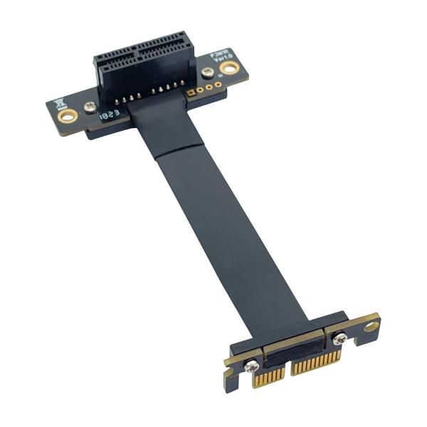 10Gtek PCIE 3.0 延長ケーブル X1 to X1 オス-メス スロット 90°to 90° ライザーケーブル ライザーカード エクステン