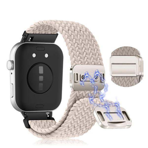 [LanQii] バンド 用の Huawei Watch Fit 4 Pro / 4 / 3 対応 交換ベルト ナイロン バンド 編み込み 磁気吸着取