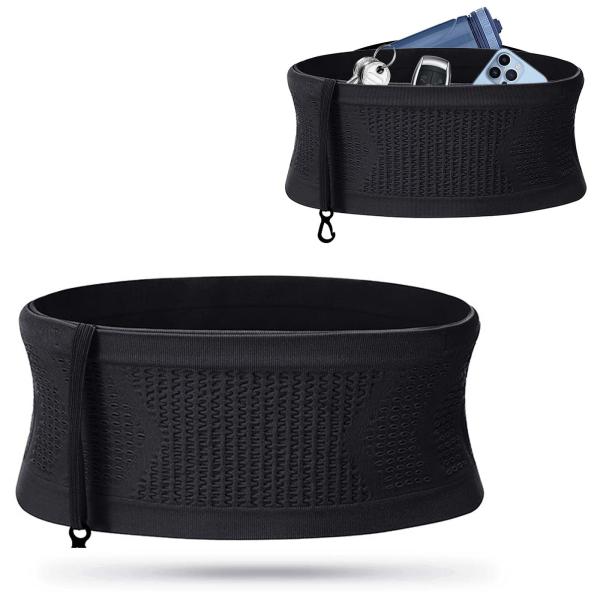 ランニングポーチ ランニングベルト 多機能ニット通気性コンシールドウエストバッグ 揺れない 密着タイプ 超軽量コンパクト スマホポーチ ランニング ウ