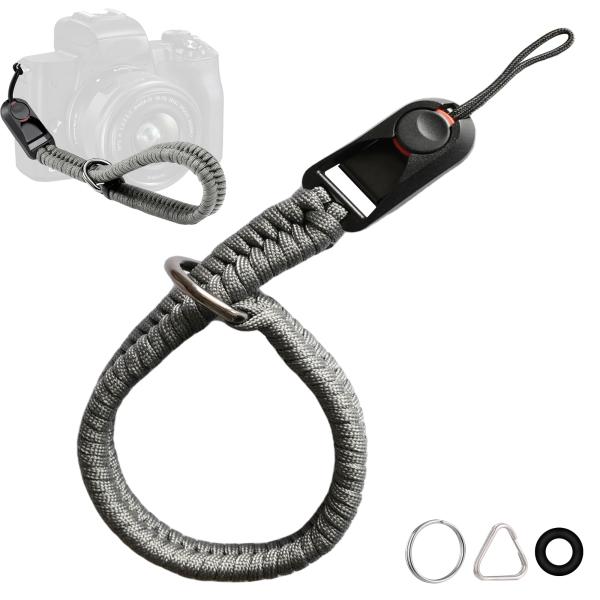 [ZXZone] カメラストラップ パラコード編みハンドストラップ、クイック着脱、付属のアダプタはほとんどの一眼レフカメラに使用でき、設置が便利。おし