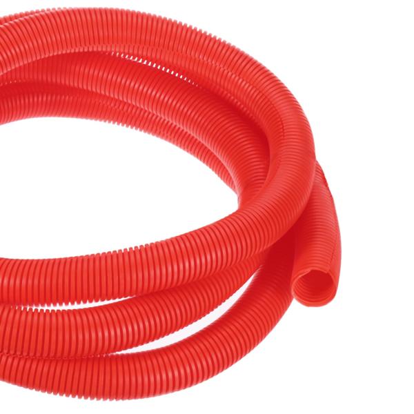 DMiotech 10ft ワイヤールームスプリットチューブ 1インチ、事務所、家庭、庭用ぺっト柔軟コンジットケーブル管理コードプロテクター、赤色