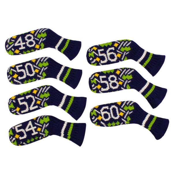 Scott Edward ニットウェッジゴルフアイアンヘッドカバー7PCSクラブプロテクター48,50,52,54,56,58,60度 スコットエドワ