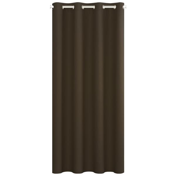 Topfinel カーテン 遮光 間仕切りカーテン 断熱 のれん 幅120cm 丈200cm 1枚入り コーヒー ハトメ型 間仕切り 目隠し 玄関 キ