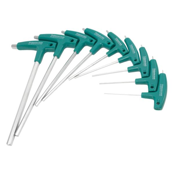 STEELMIGHT 六角レンチセット 9点セット T型ロングボールポイント 六角棒レンチ Tバンドル H1.5 H2 H2.5 H3 H4 H5 H