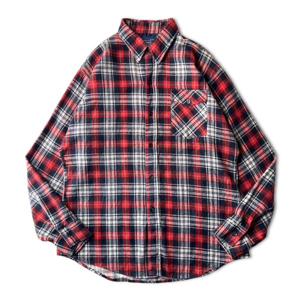 Sears 80s SEARS チェック プリント フランネル シャツ L / 80 Sears 80s SEARS チェック プリント フランネル シャツ L / 80