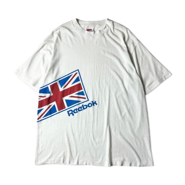 Reebok 90s USA製 ユニオンジャック プリント 半袖 Tシャツ / 90 Reebok 90s USA製 ユニオンジャック プリント 半袖 Tシャツ / 90