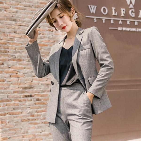 レディース パンツスーツ ブーツカット 2点セット vi-784 369yafuushop_a21w_1